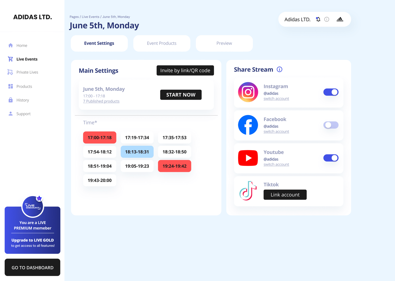 Dashboard_LiveEvents_SETTINGS